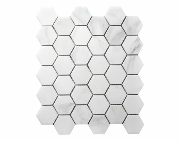 Hexagon Calacatta Honed Mosaic
