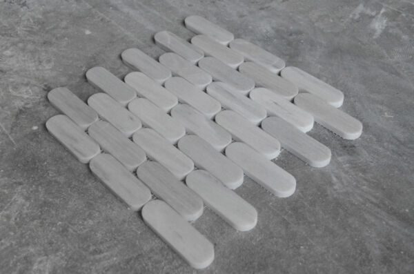 Ice grey Marble Oval Mosaic