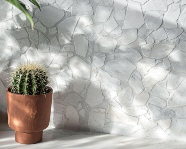 White Marble Cracked Marble Mosaic Tiles