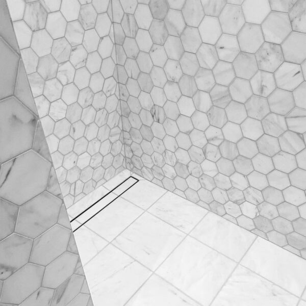 Calacatta Marble Hexagon Mosaic Tiles