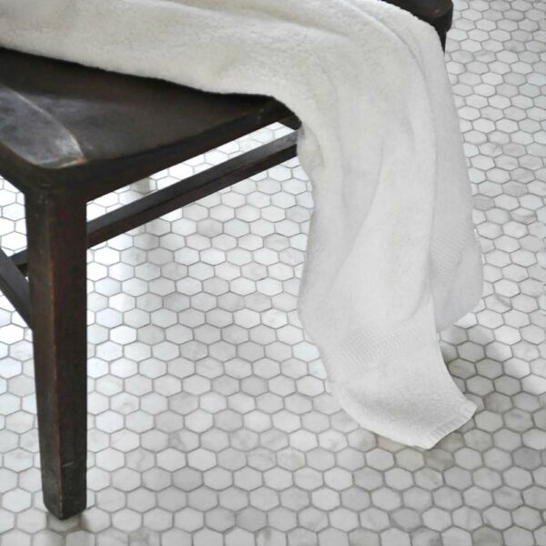 Calacatta-White-Marble-Penny-Small-Hexagon-Mosaic-Tiles