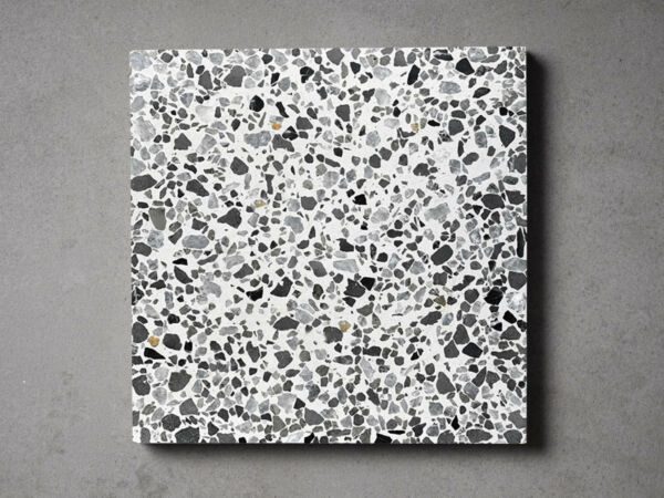 Black White Cement Terazzo Tile - Starel Stones