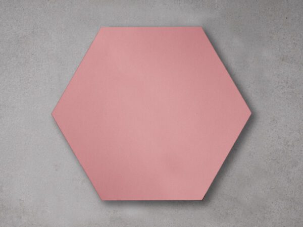 Cement Tiles Hexagon Plain Pink