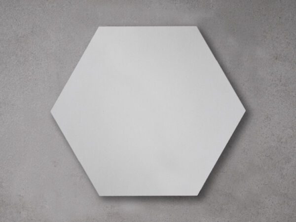 Cement Tiles Hexagon Plain White