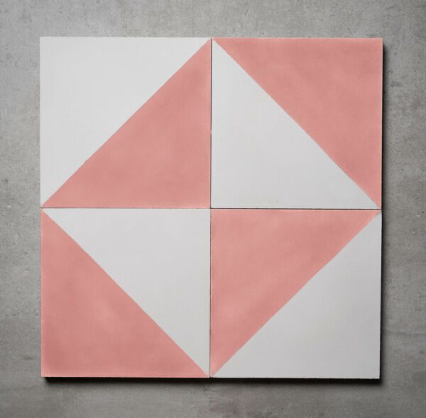 Pink & White Cement Tiles