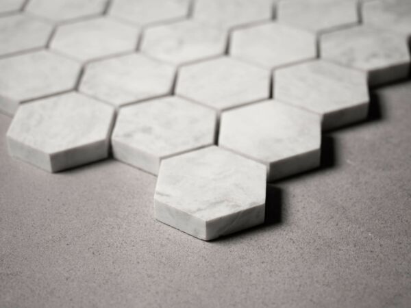 Dolomite White Hexagon Mosaic Tiles