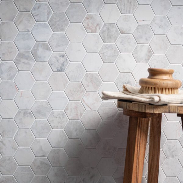 Dolomite-White-Marble-Hexagon-Mosaic-Tiles
