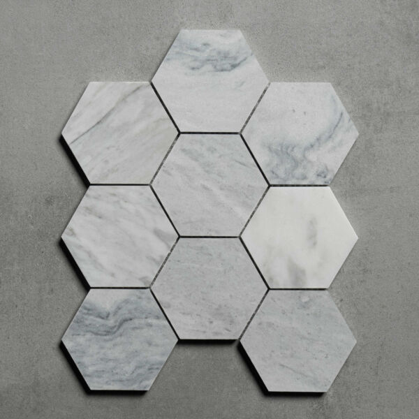 Carrara XL Hexagon Tiles