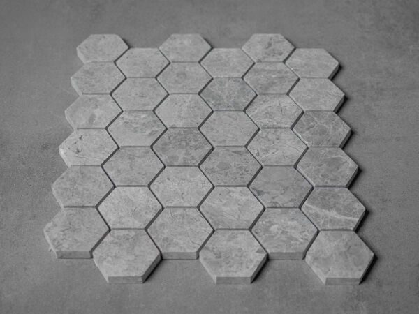 Tundra-Grey-Marble-Hexagon-Mosaic-Tiles