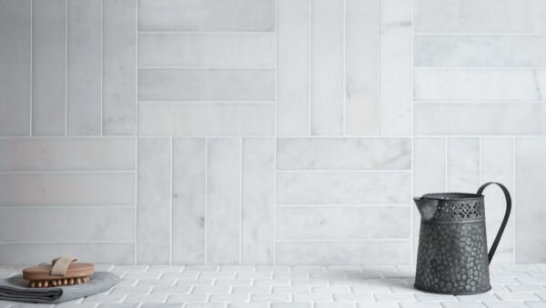 Calacatta White Marble Metro Tiles
