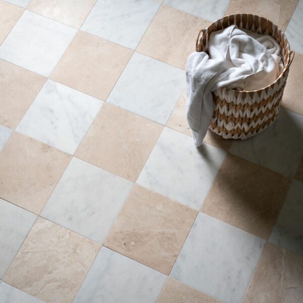 Beige-White-Marble-Checkerboard-Floor-Tiles
