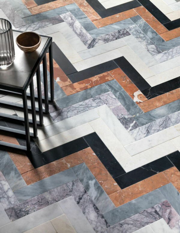 Colorful-Marble-Herringbone-Zigzag-Floor-Tiles