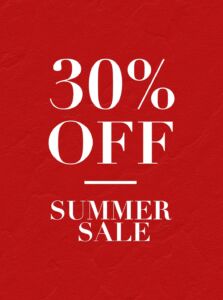 30% Off Summer Sale