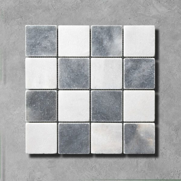 Bluestone-White-Marble-Tumbled-Checkerbord-Marble-Mosaic-Tiles