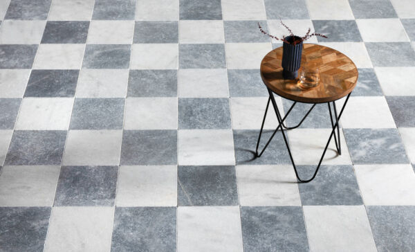 Bluestone-&-White-Marble-Checker-Flooring