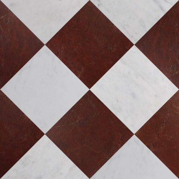 Claret-Red-Marble-Tiles-Red-Marble-Checkerboard-Flooring