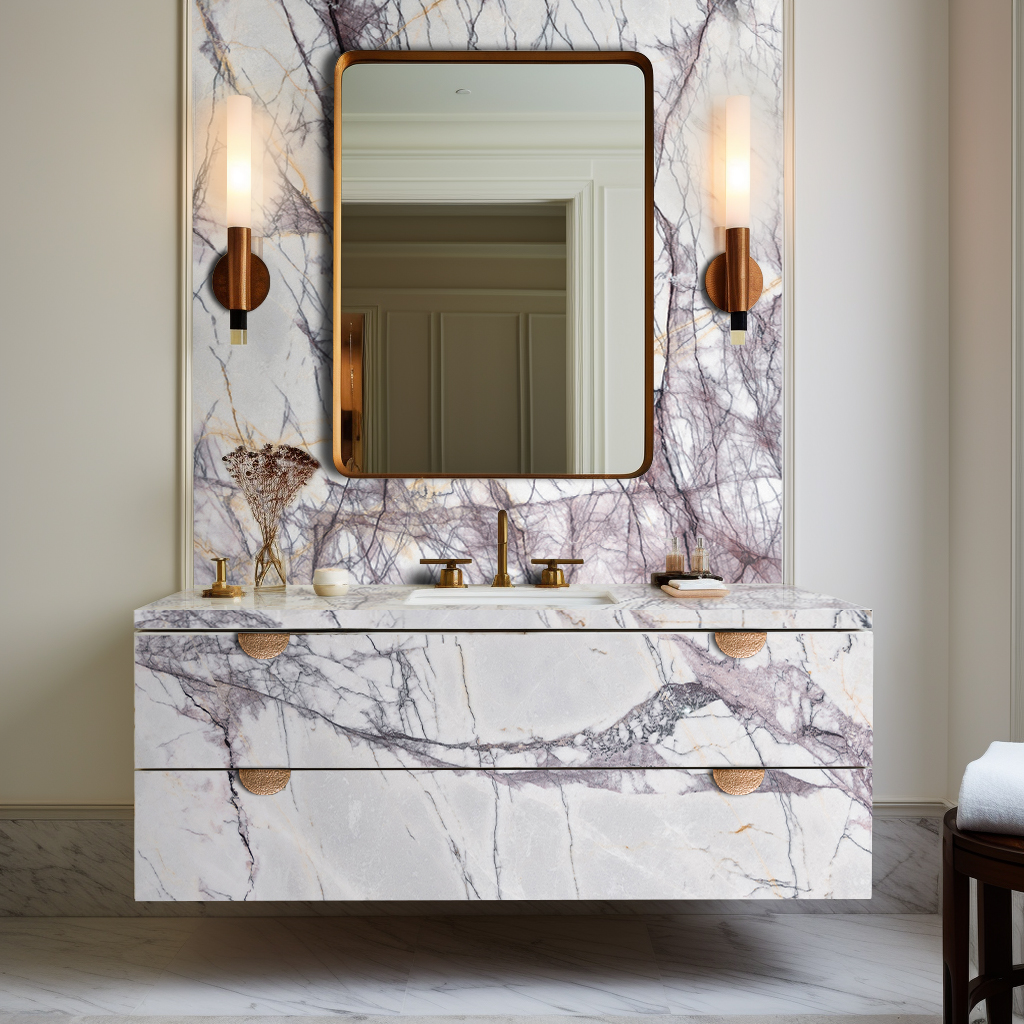 Calacatta Lilac Polished Marble Slabs 50639 | Fast Delivery | Starel Stones