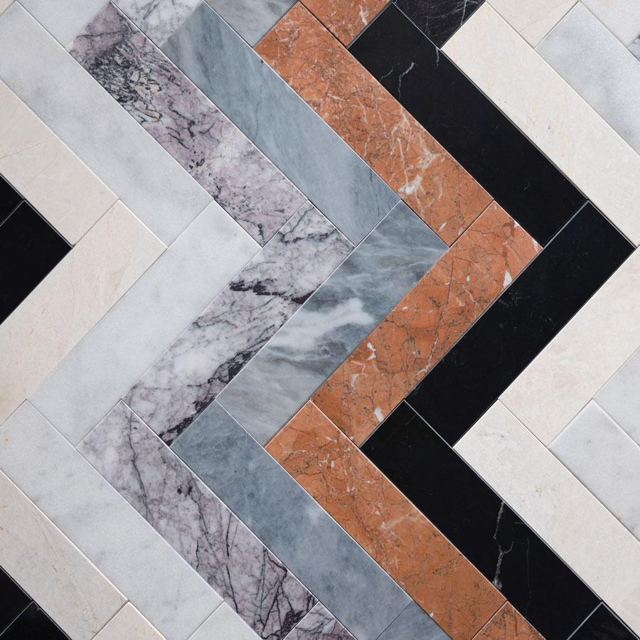 Mix-Marble-ZigZag-Herringbone-Floor-Tiles