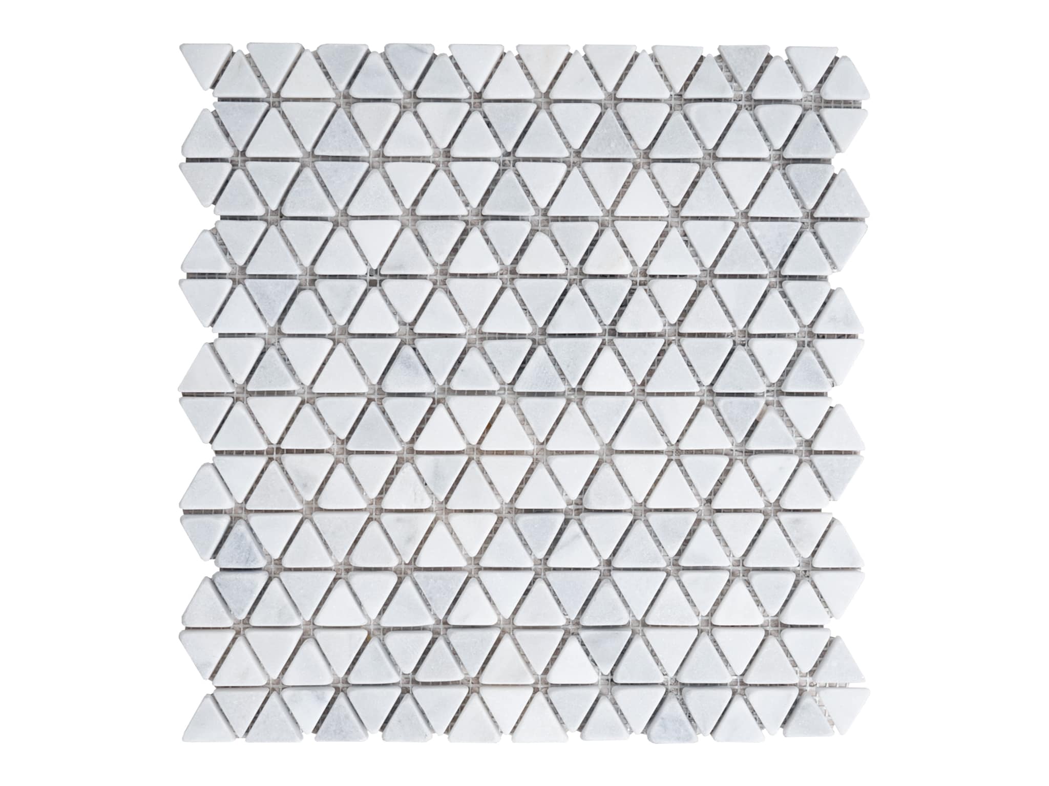 Calacatta Tumbled Triangle Mosaic