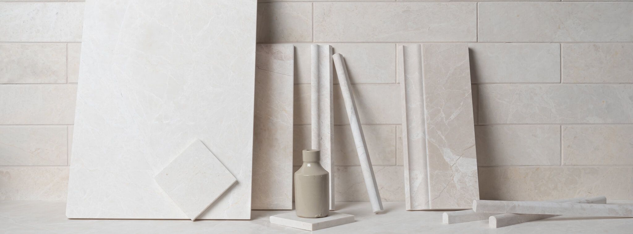 White Emperador Marble Metro Tiles - Image 10