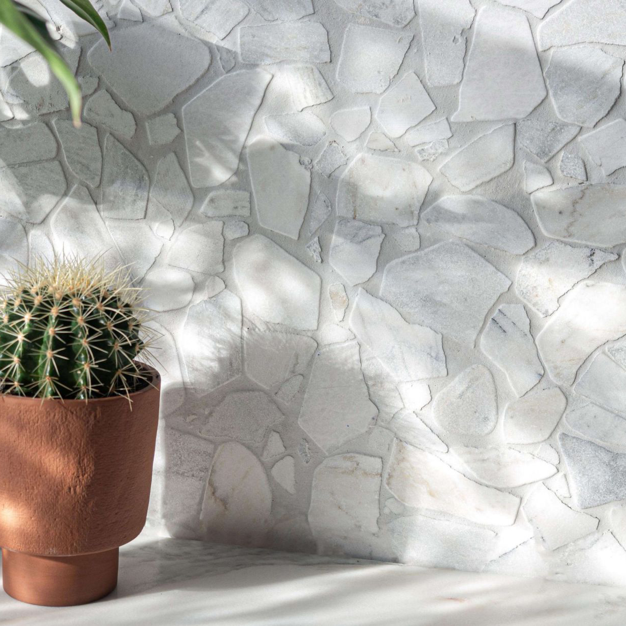 Calacatta Crazy Paving Mosaic Crazy Mosaic Tile