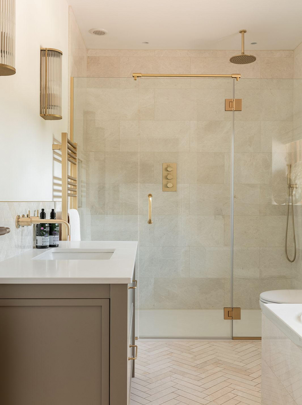 White Emperador Honed Marble TIles