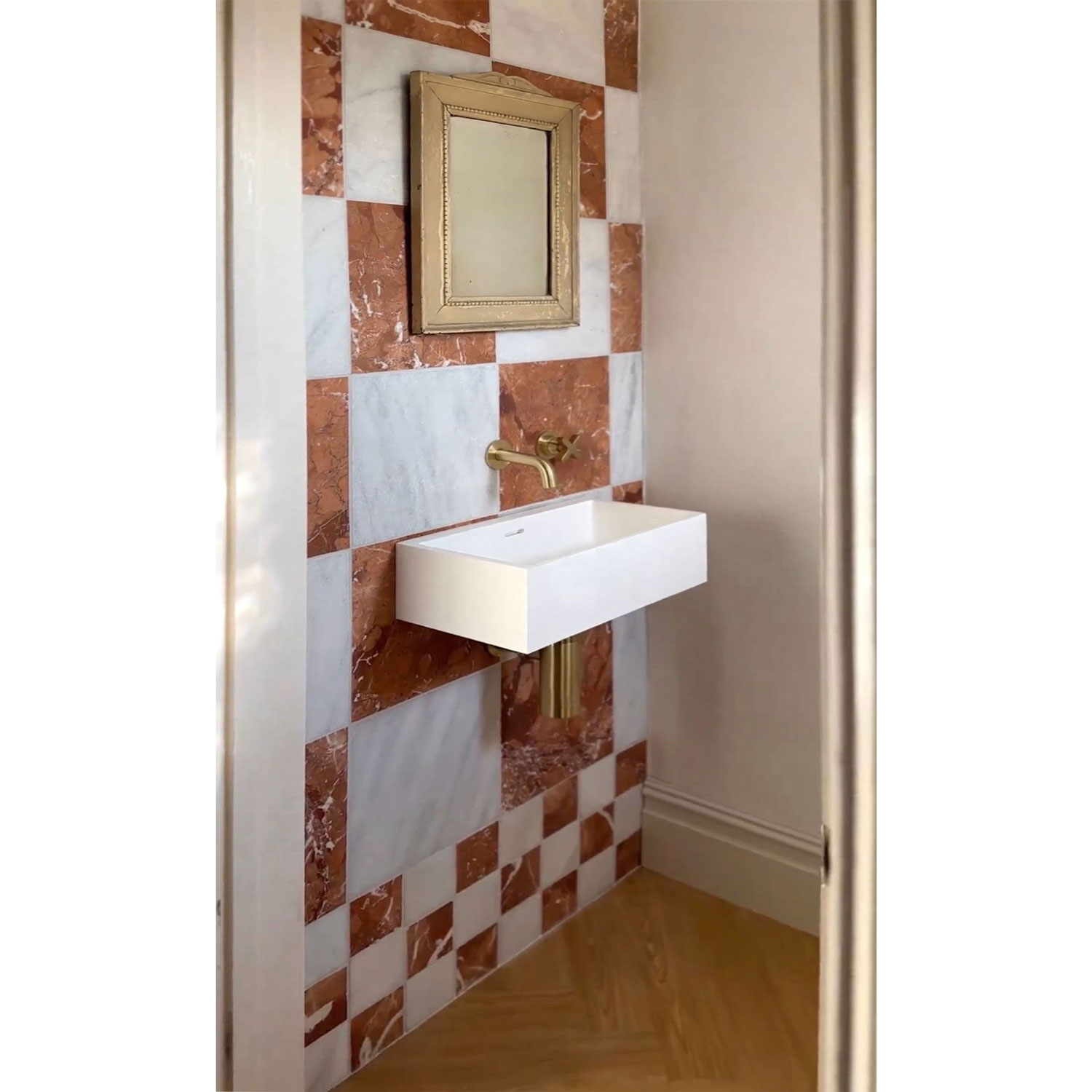 Rosso-Marble-Checkered-Marble-Bathroom
