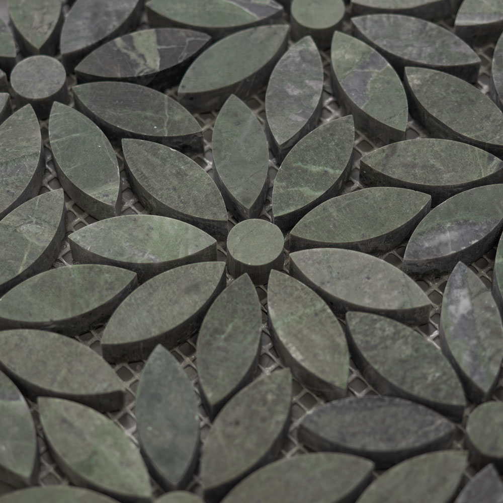 Verde-Green-Marble-Flower-Mosaic-Tiles