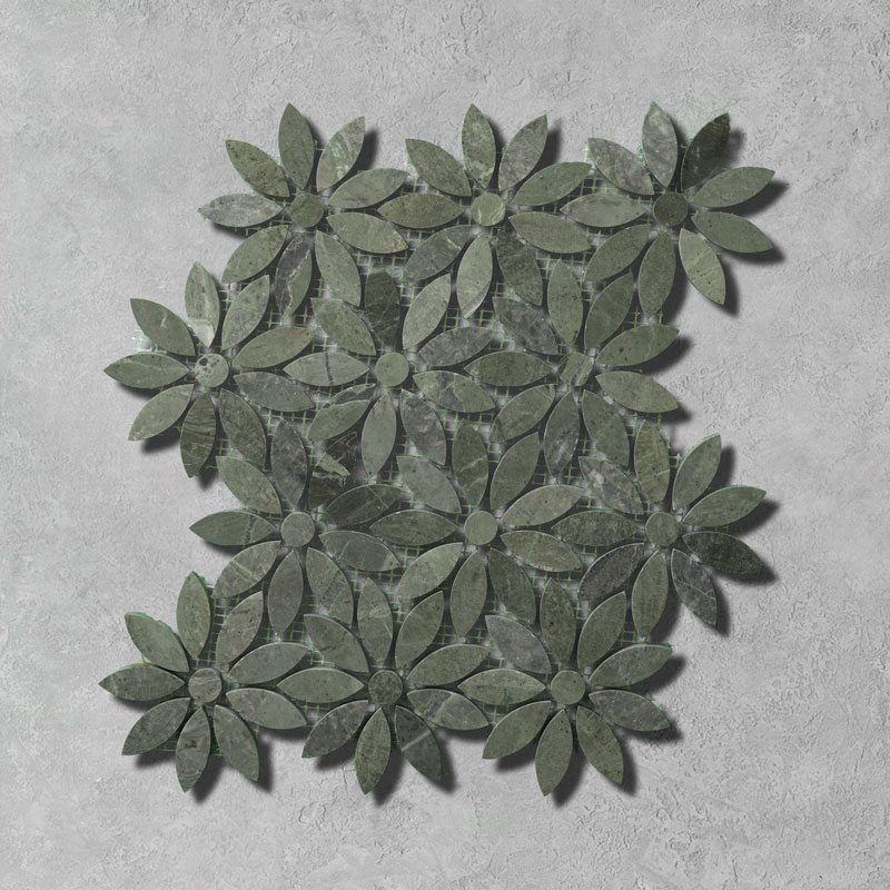 Verde-Green-Marble-Flower-Mosaic-Tiles