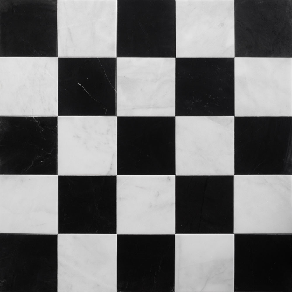 Black-White-Marble-Checkerboard-Checker-Marble-Floor