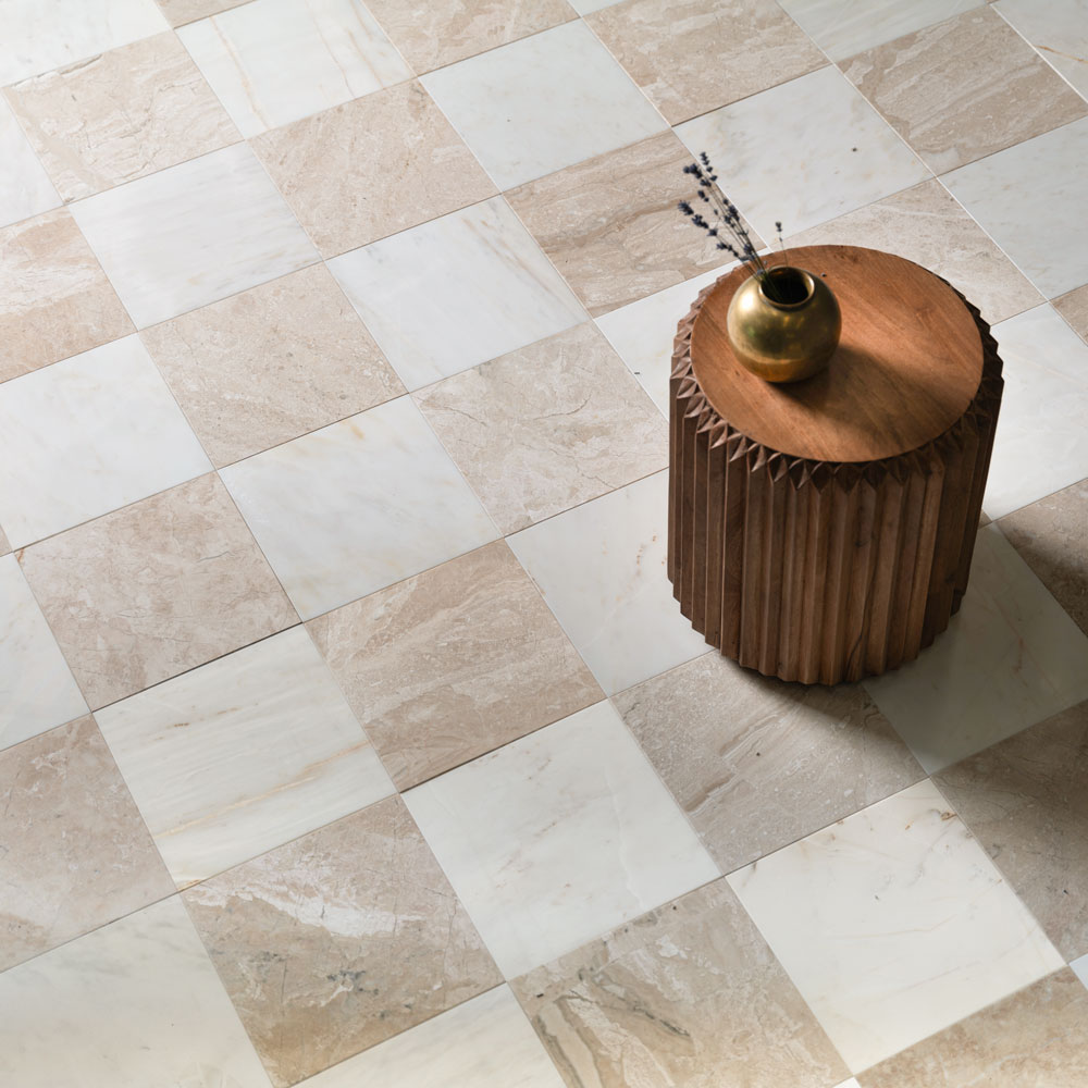 Calacatta-Amber-Marble-Suqare-Checkerboard-Tiles