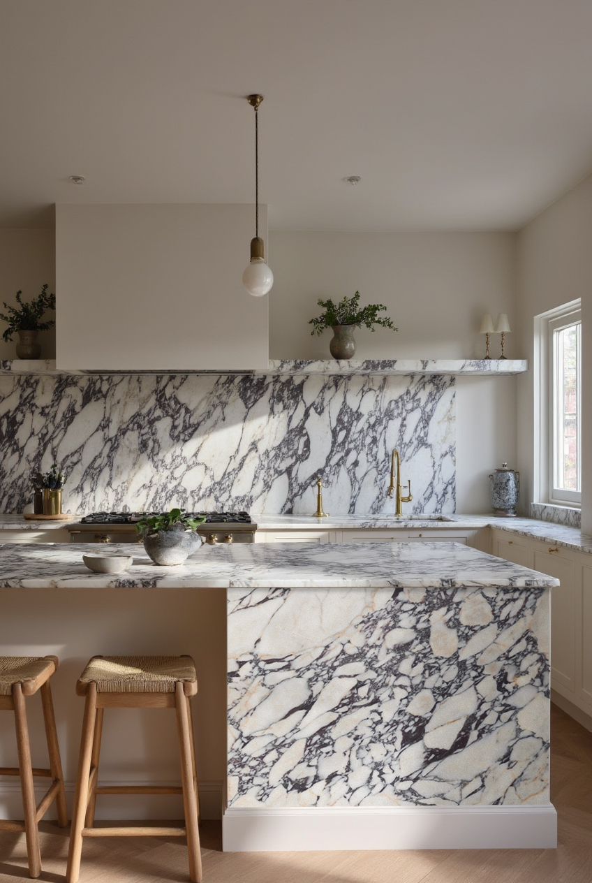 Calacatta Viola Marble Kitchen Marble Kitchens